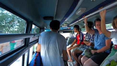 Passengers inside a microlet